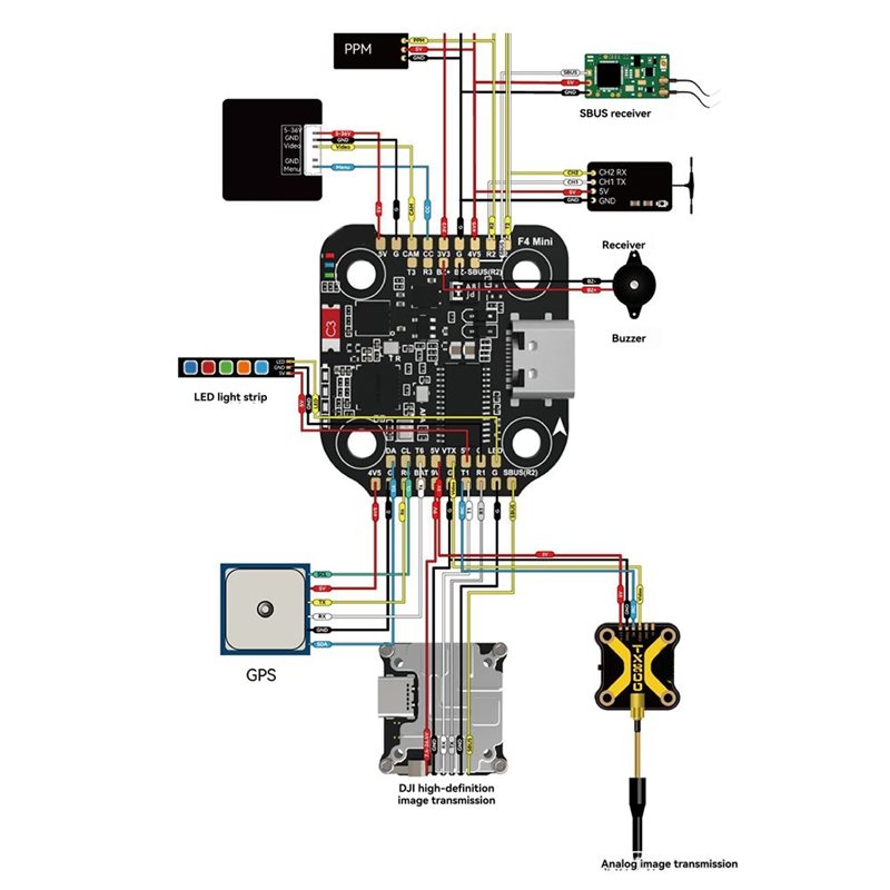 F405 Flight Controller - B92B voor SpeedyBee F405 Mini Stack