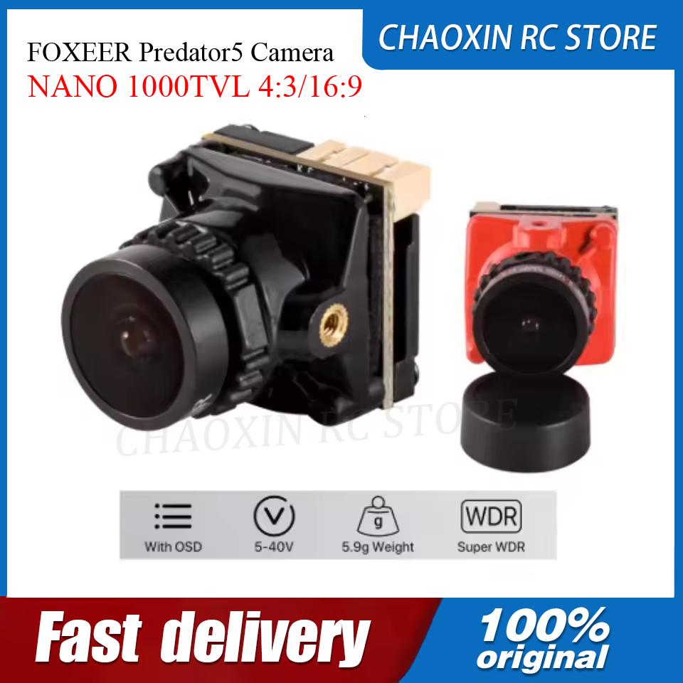 Drone With Camera - FOXEER Predator5 Camera NANO 1000TVL 4:3/16:9