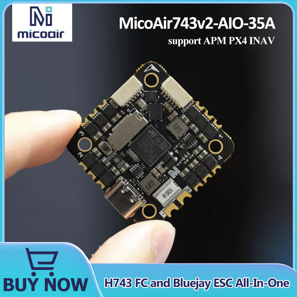 Betaflight Fc - MicoAir743v2-AIO-35A H743 FC en Bluejay ESC