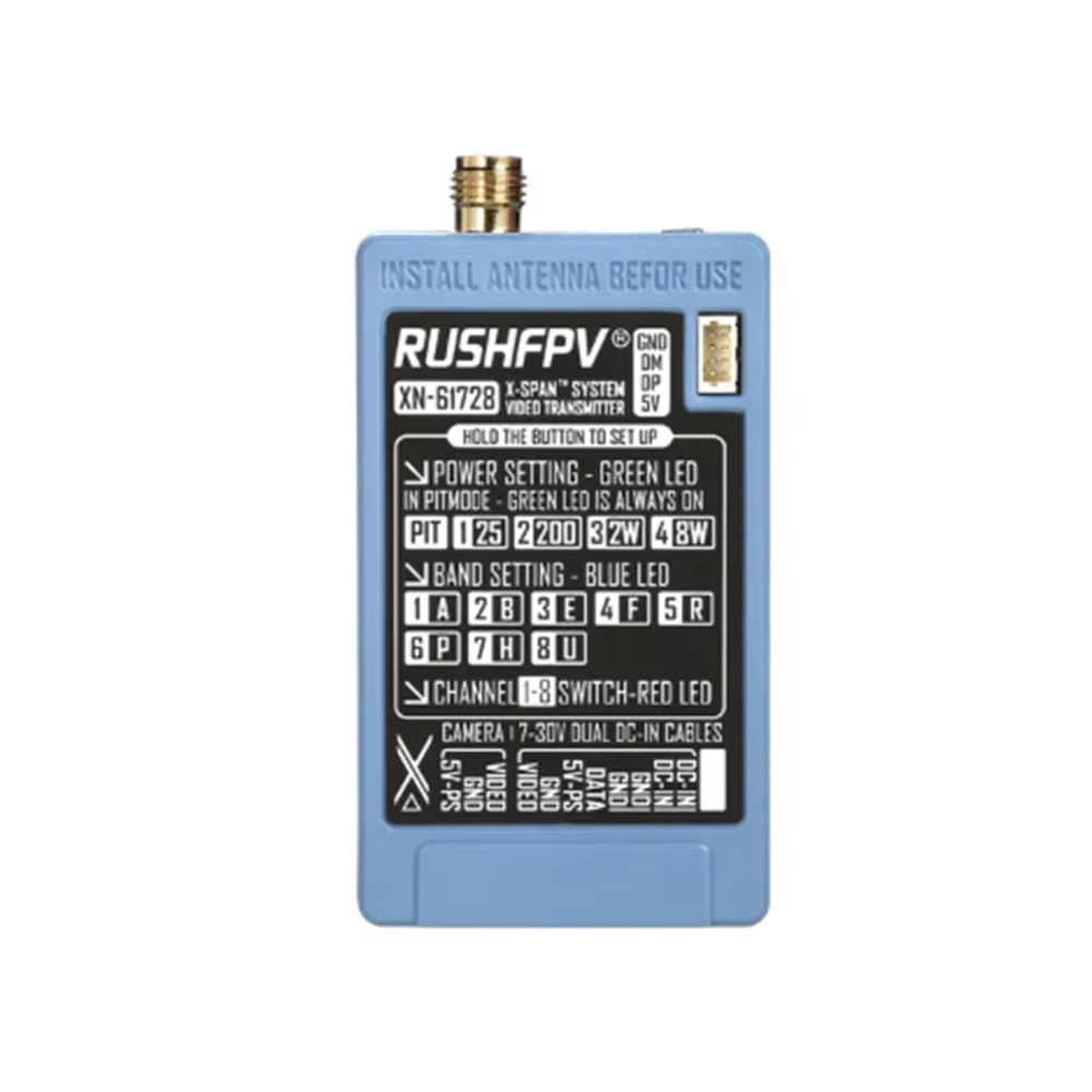 RUSHFPV 6.1‑7.2G 8W X61728 VTX - Rc Transmitter recensie en prijs
