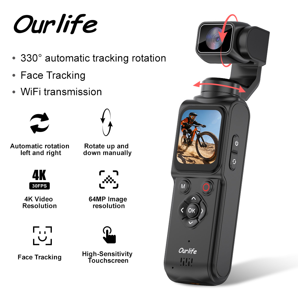 Ourlife 4K Actiecamera 330 °   - Runcam Camera recensie en prijs