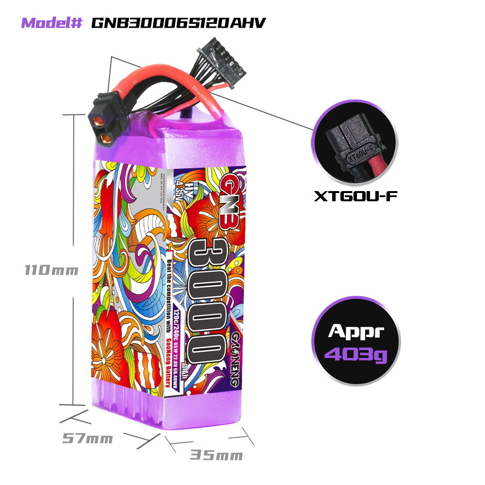 GNB Lipo Batterij 6S 22.8V 300 - Lipo Battery 6S recensie en prijs