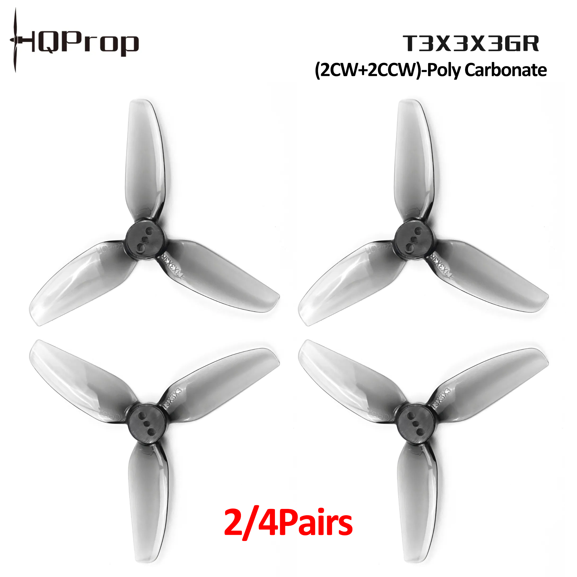 2/4 paar HQProp T3X3X3GR prope - Drone Propeller recensie en prijs